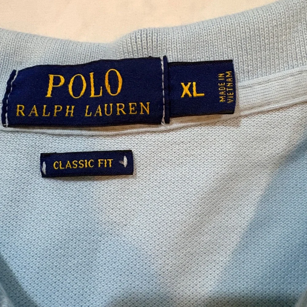 Polo Ralph Lauren Mens XL Classic Fit Light Blue Cotton Pique Polo Shirt RN41381